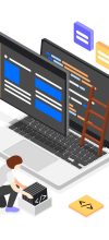 UI And UX Designers Isometric Composition